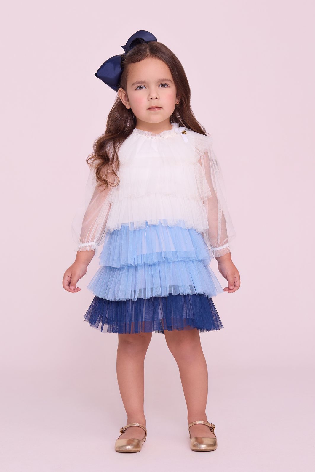Vestido De Tule Com Pérolas No Decote Vestido De Tule Com Pérolas No Decote