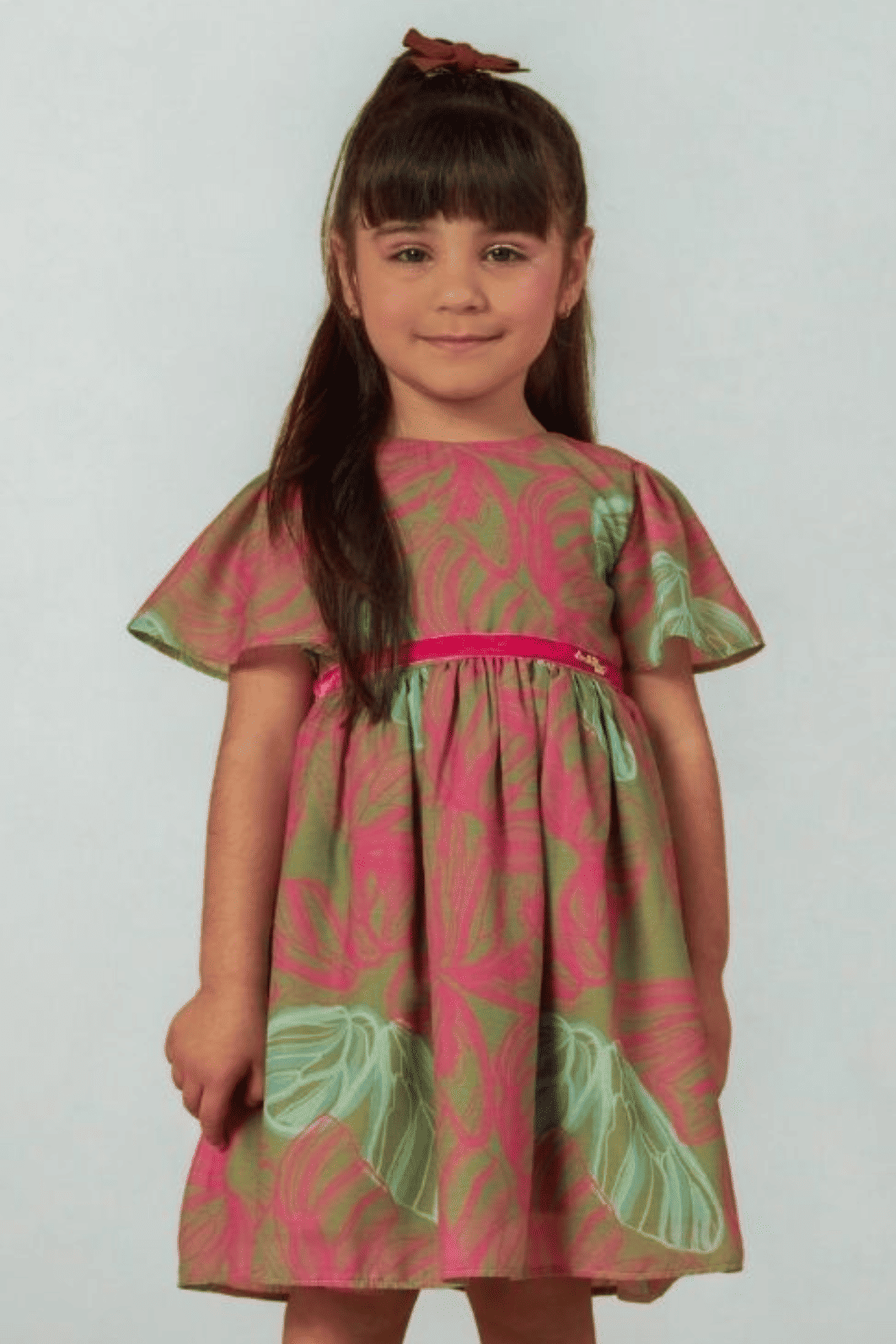 Vestido com estampa de borboletas