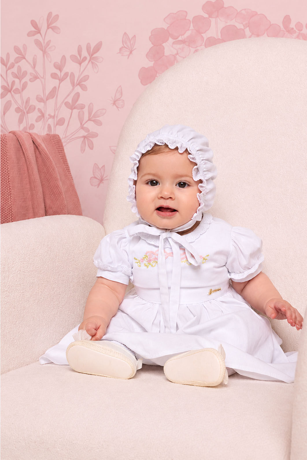 Conjunto Vestido E Touca De Tricoline Conjunto Vestido E Touca De Tricoline
