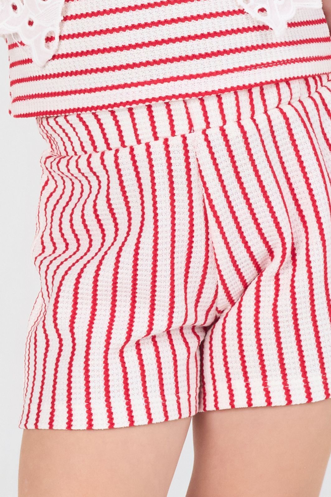 Conjunto de blusa e short malha tricot doce afeto