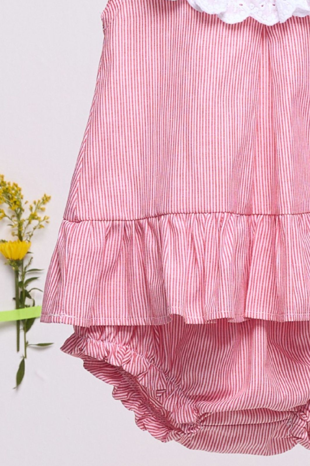 Conjunto bata e calcinha listrados