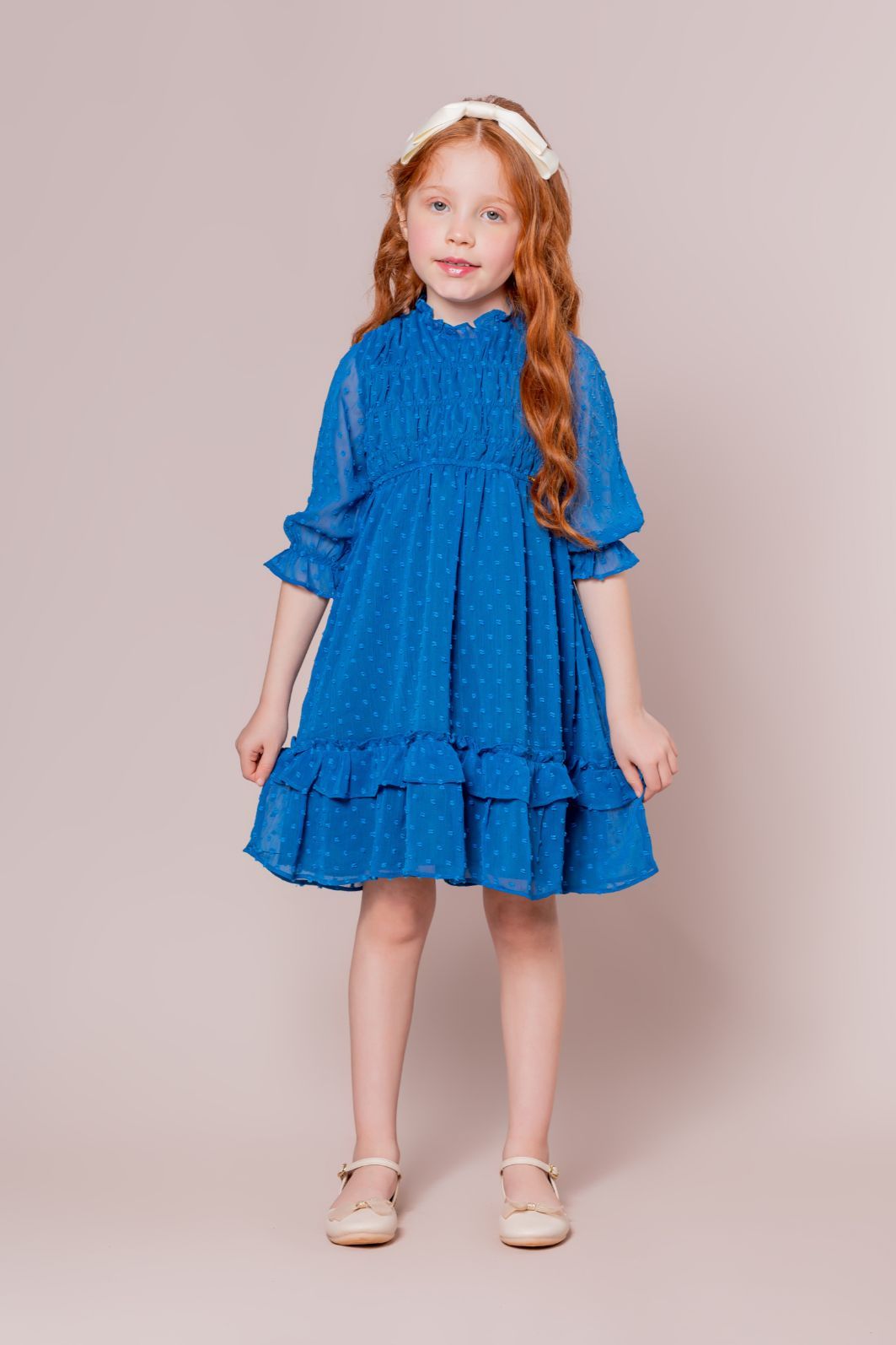 Vestido de tecido poa Vestido de tecido poa