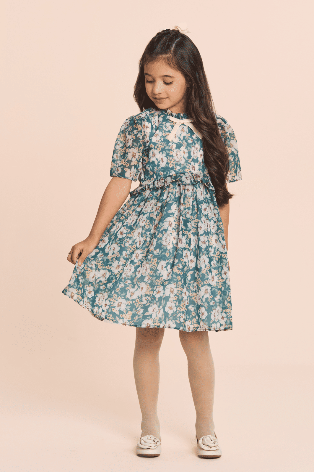 Vestido com estampa floral