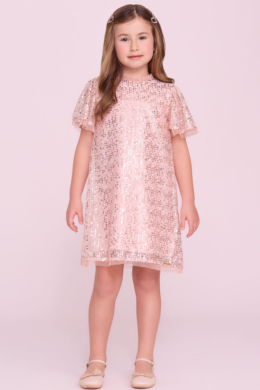 Vestido De Paetê Flores