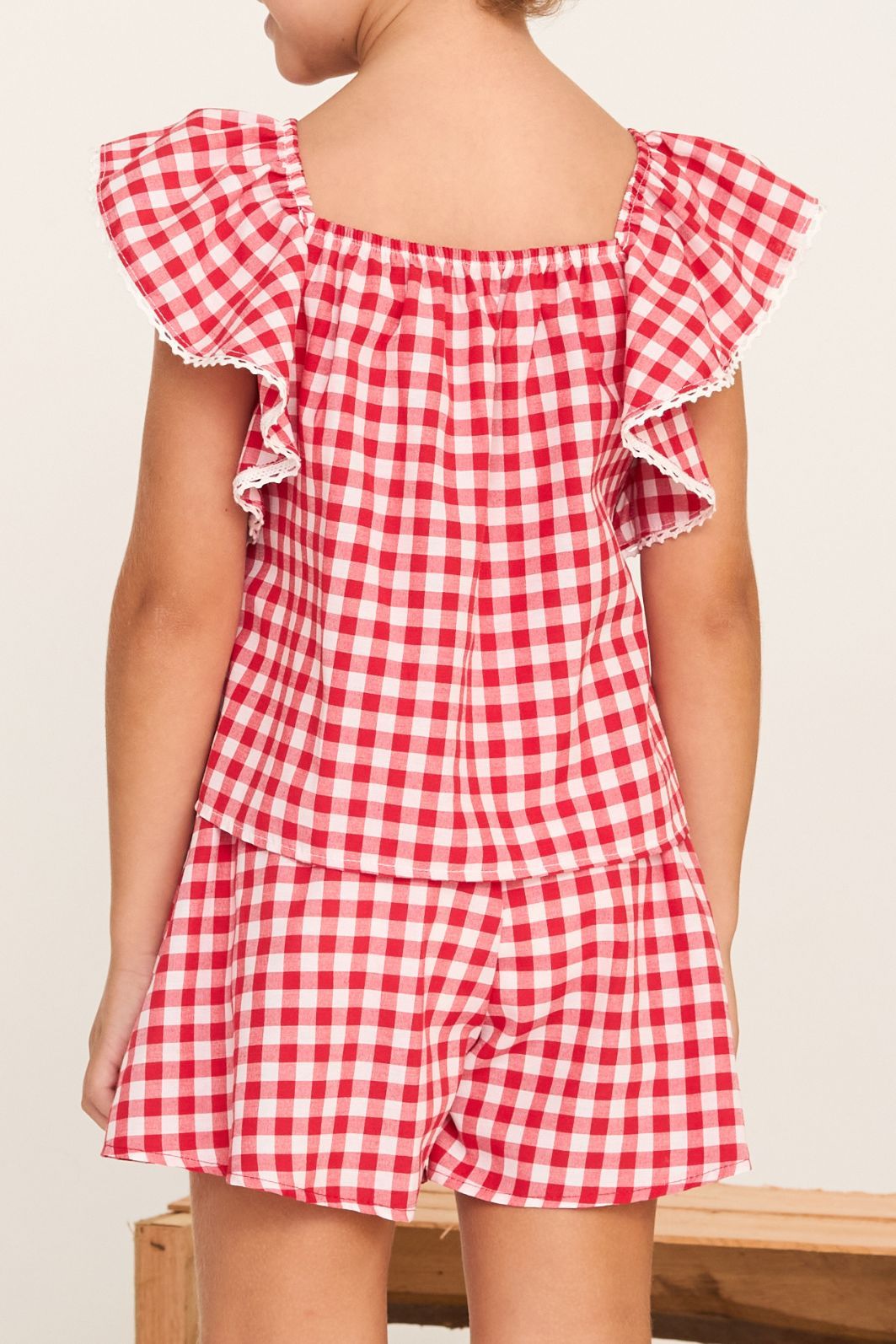 Conjunto blusa e short xadrez Conjunto blusa e short xadrez