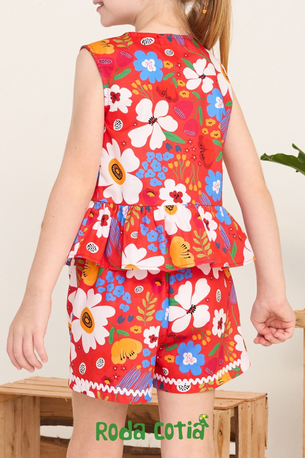 Conjunto blusa e short estampado Conjunto blusa e short estampado