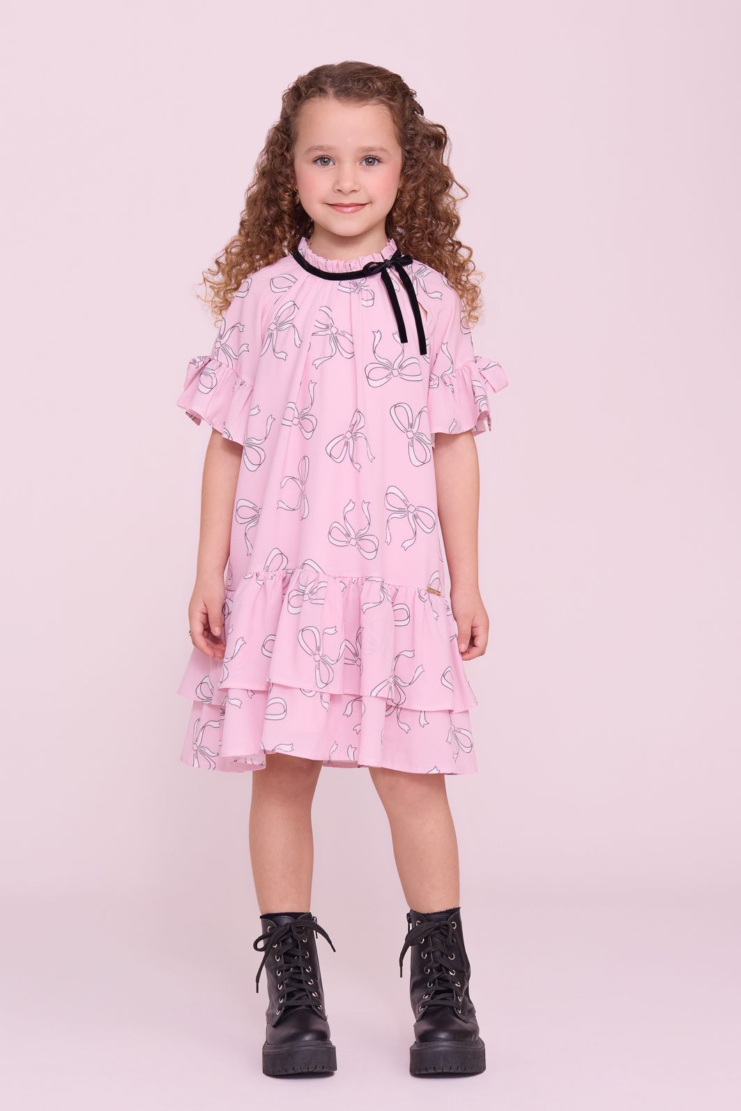 Vestido Estampa De Laços Vestido Estampa De Laços