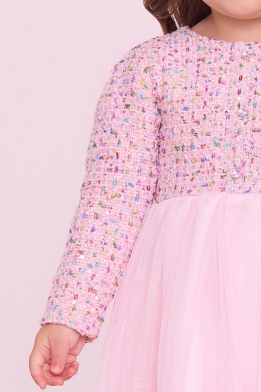 Vestido De Tweed E Tule Vestido De Tweed E Tule