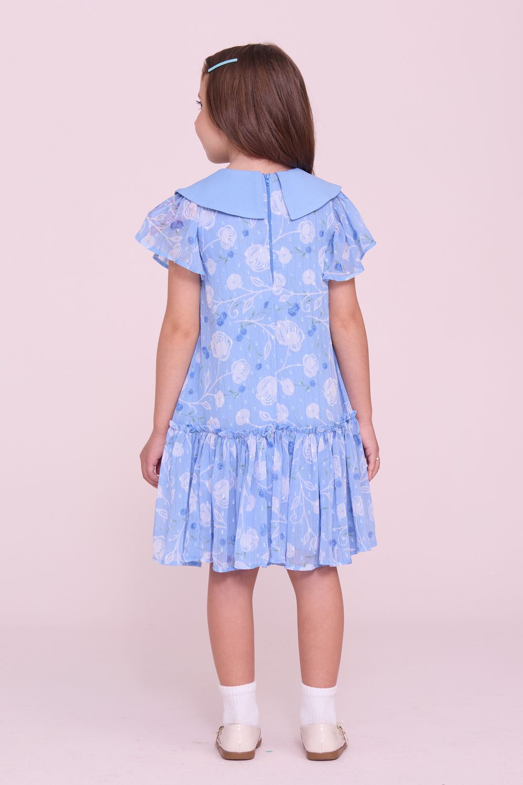 Vestido De Chiffon Estampa Floral