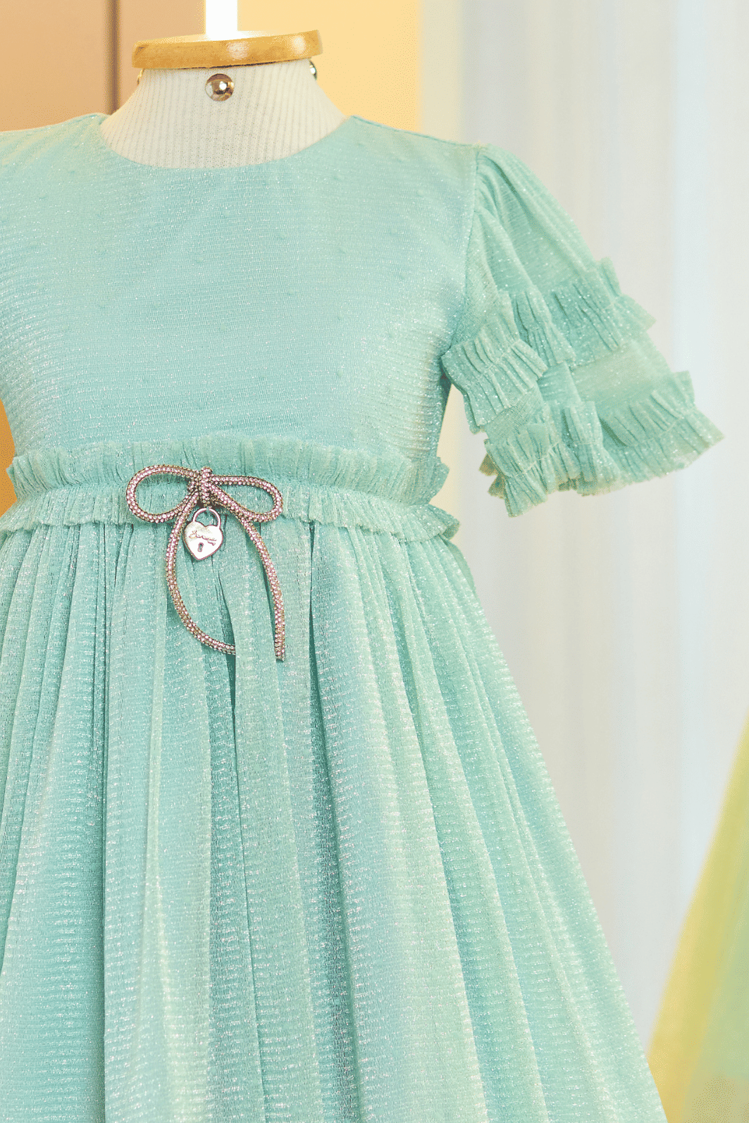 Vestido de tule verde claro Vestido de tule verde claro