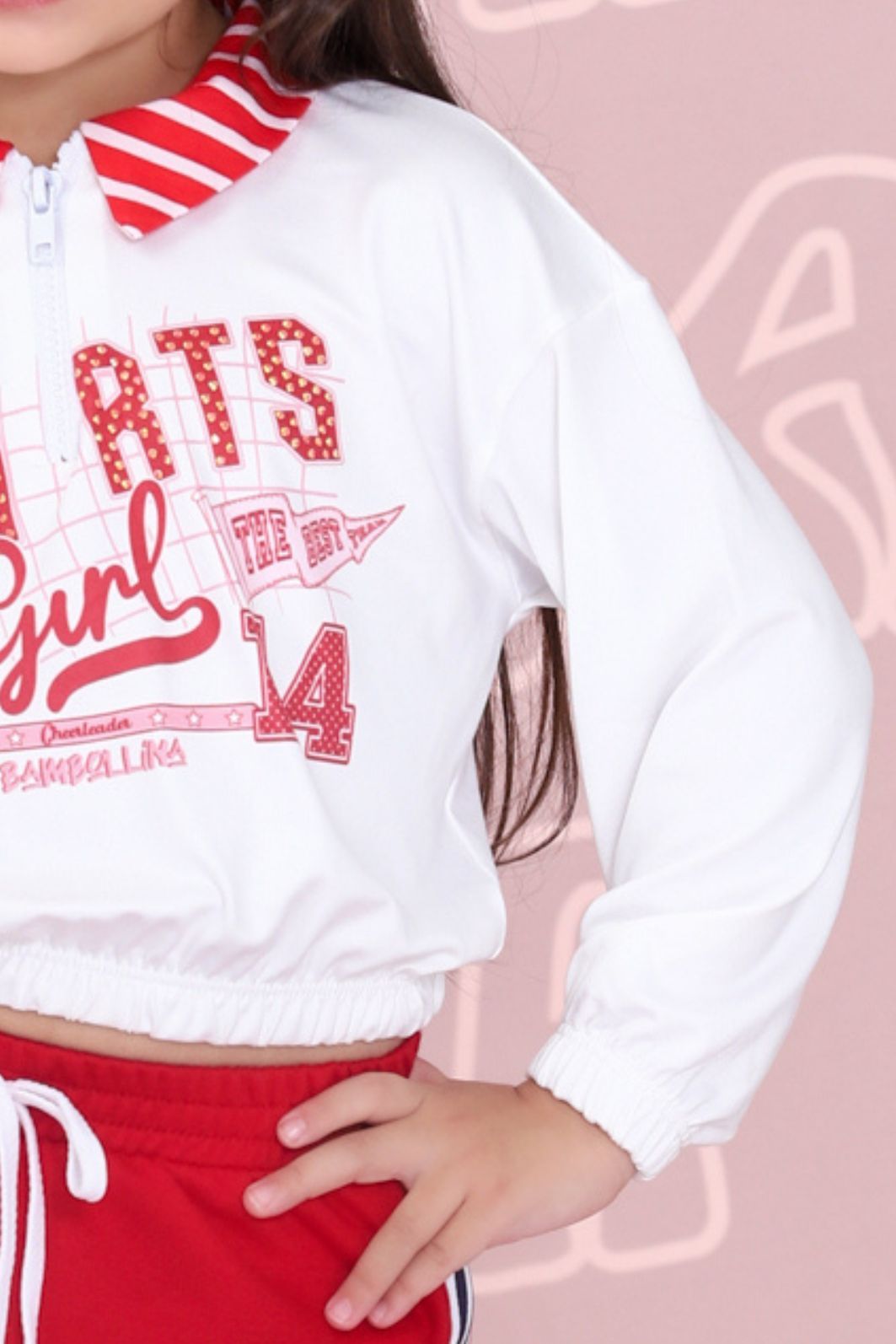 Blusa esportiva com estampa frontal