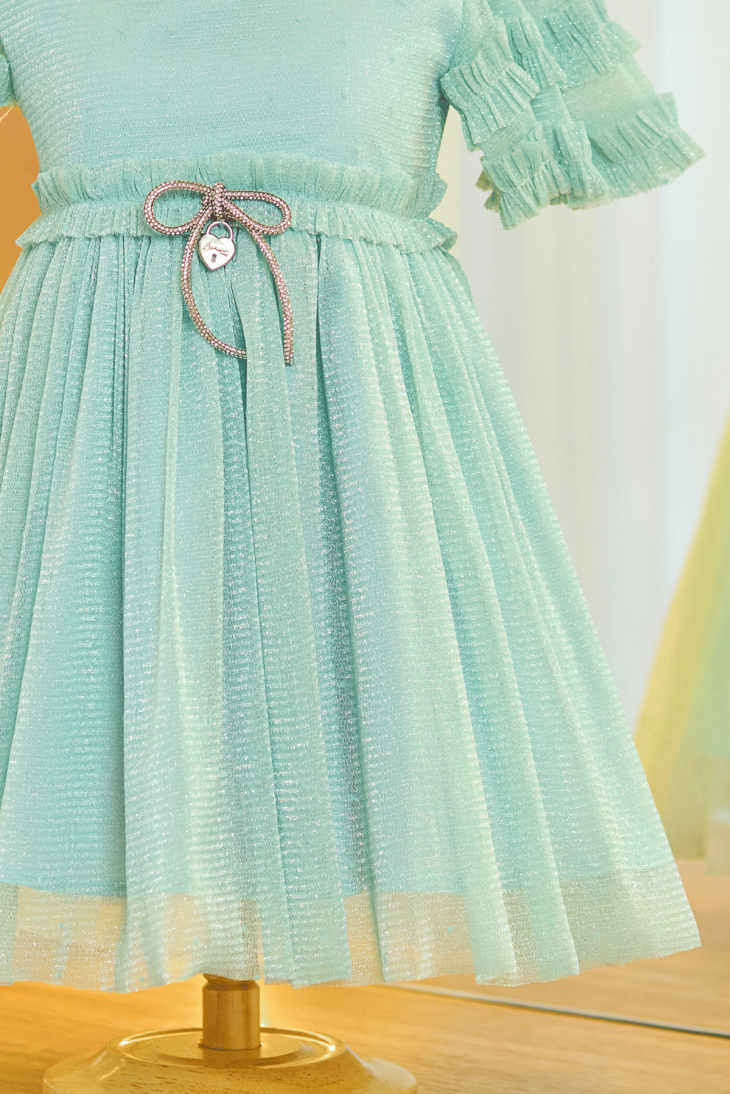 Vestido de tule verde claro Vestido de tule verde claro