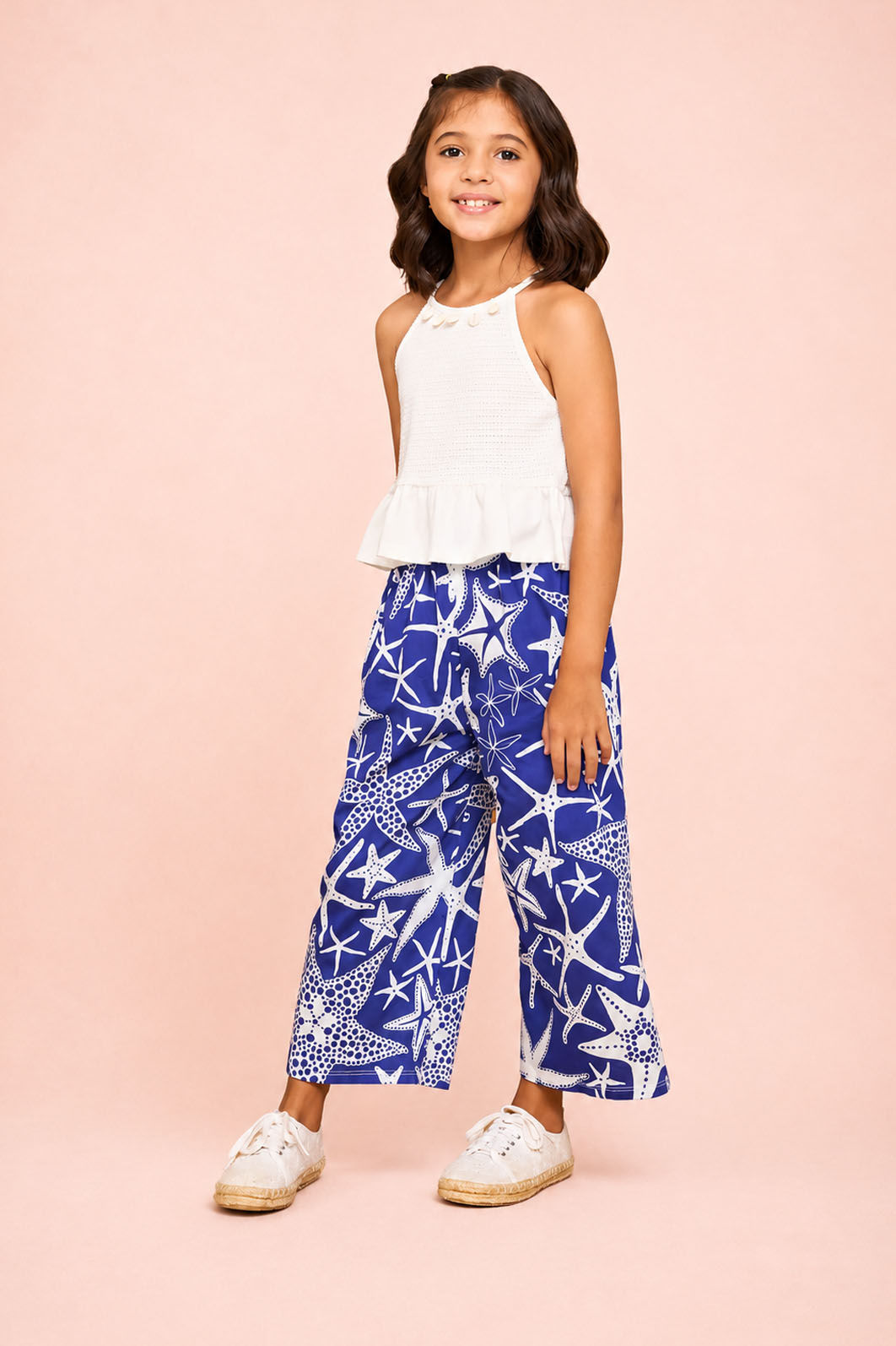 Conj.Blusa off e calça estampada Conj.Blusa off e calça estampada