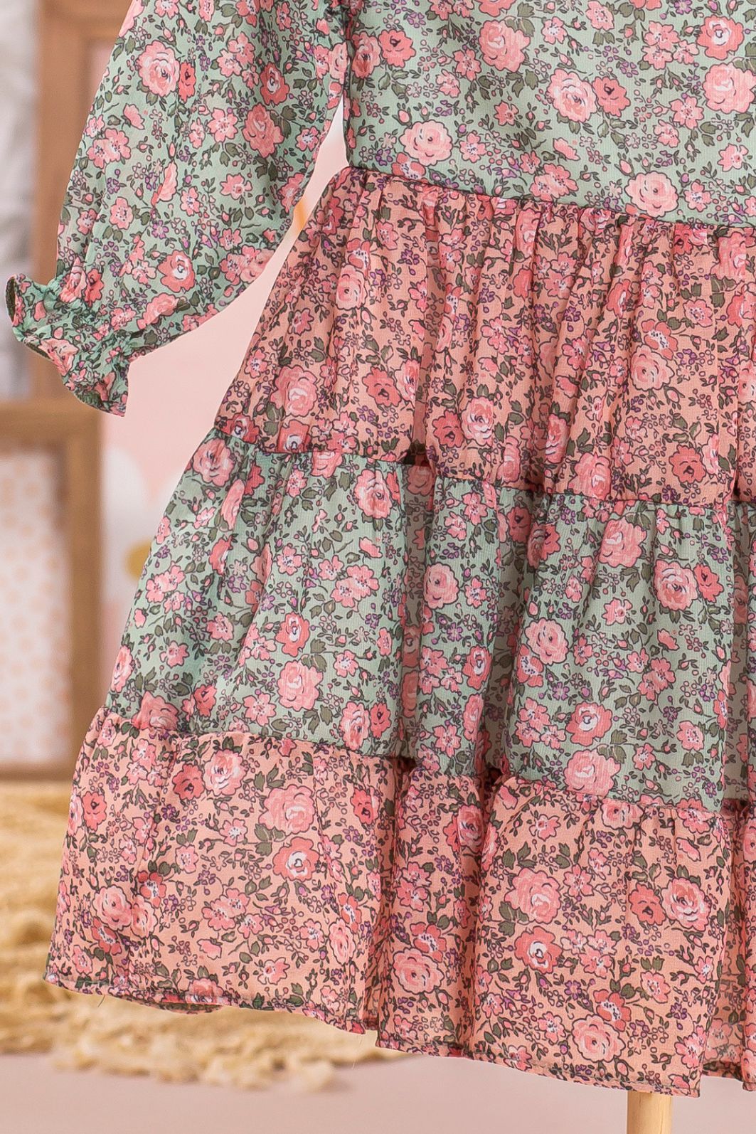 Vestido de siena floral bi colors Vestido de siena floral bi colors