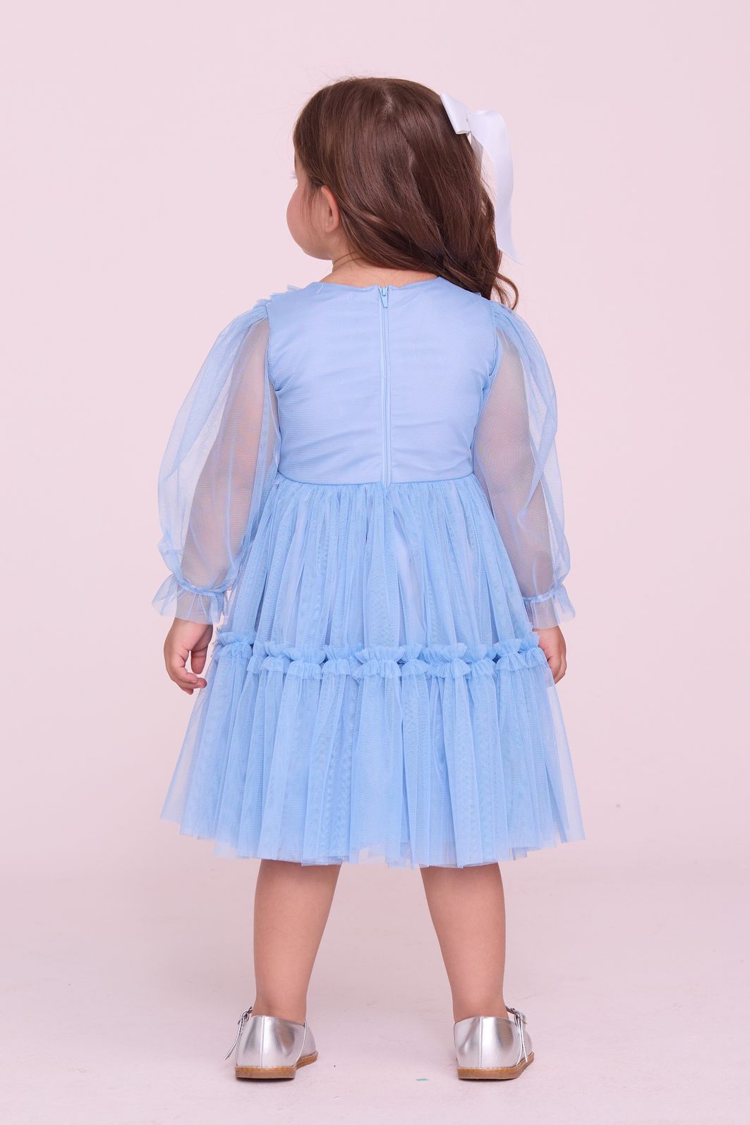 Vestido De Tule Com Laço e Strass Vestido De Tule Com Laço e Strass