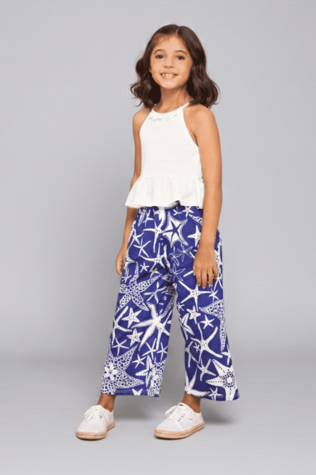 Conj.Blusa off e calça estampada Conj.Blusa off e calça estampada