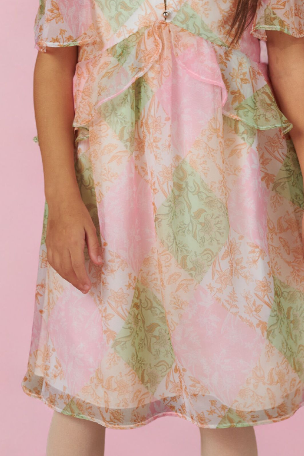 Vestido estampa retrô floral