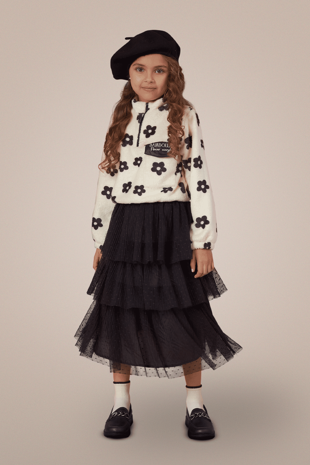 Moletom de pele com estampa de flores Moletom de pele com estampa de flores