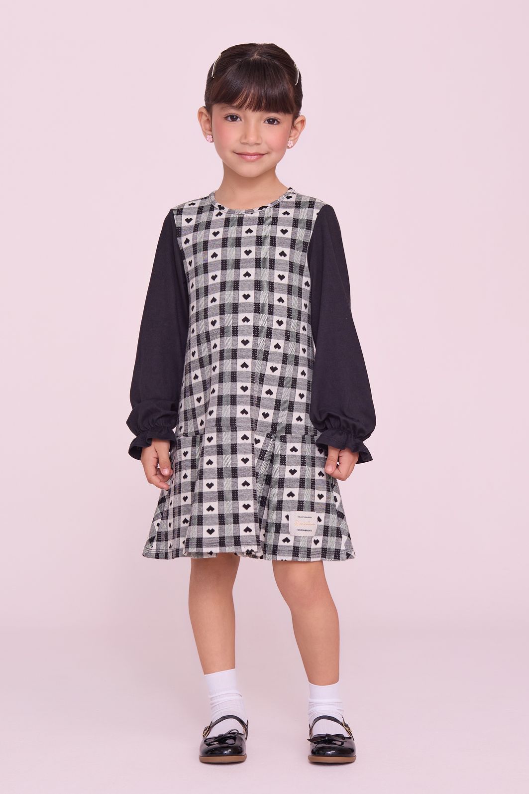 Vestido Xadrez Com Corações