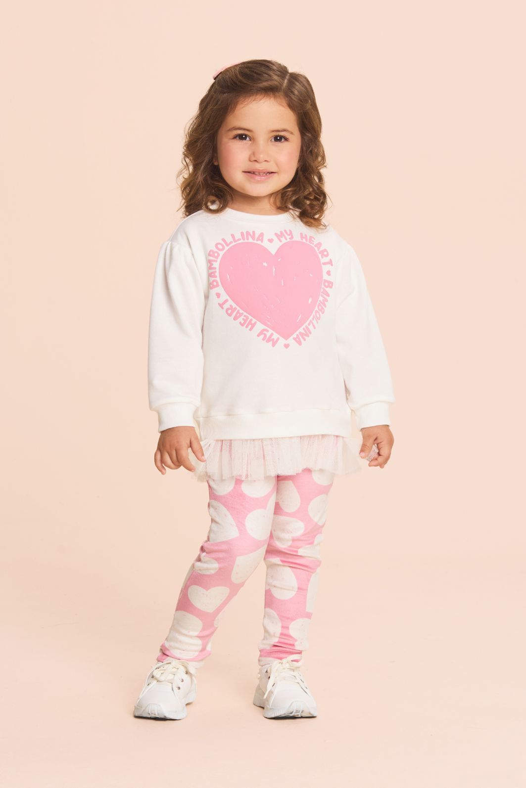 Conjunto moletom e legging de corações Conjunto moletom e legging de corações