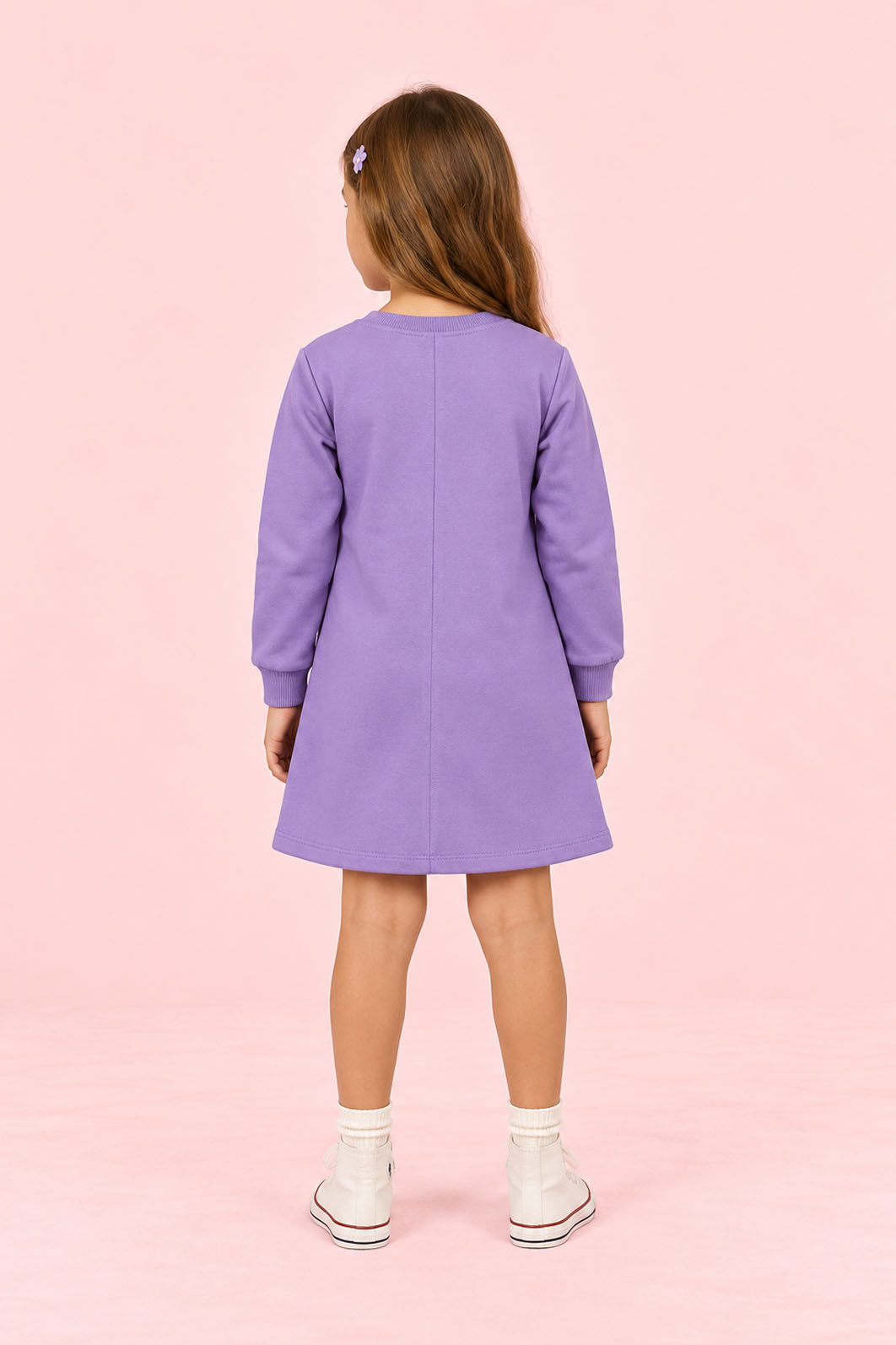 Vestido De Moletinho Com Bordado Frontal Vestido De Moletinho Com Bordado Frontal