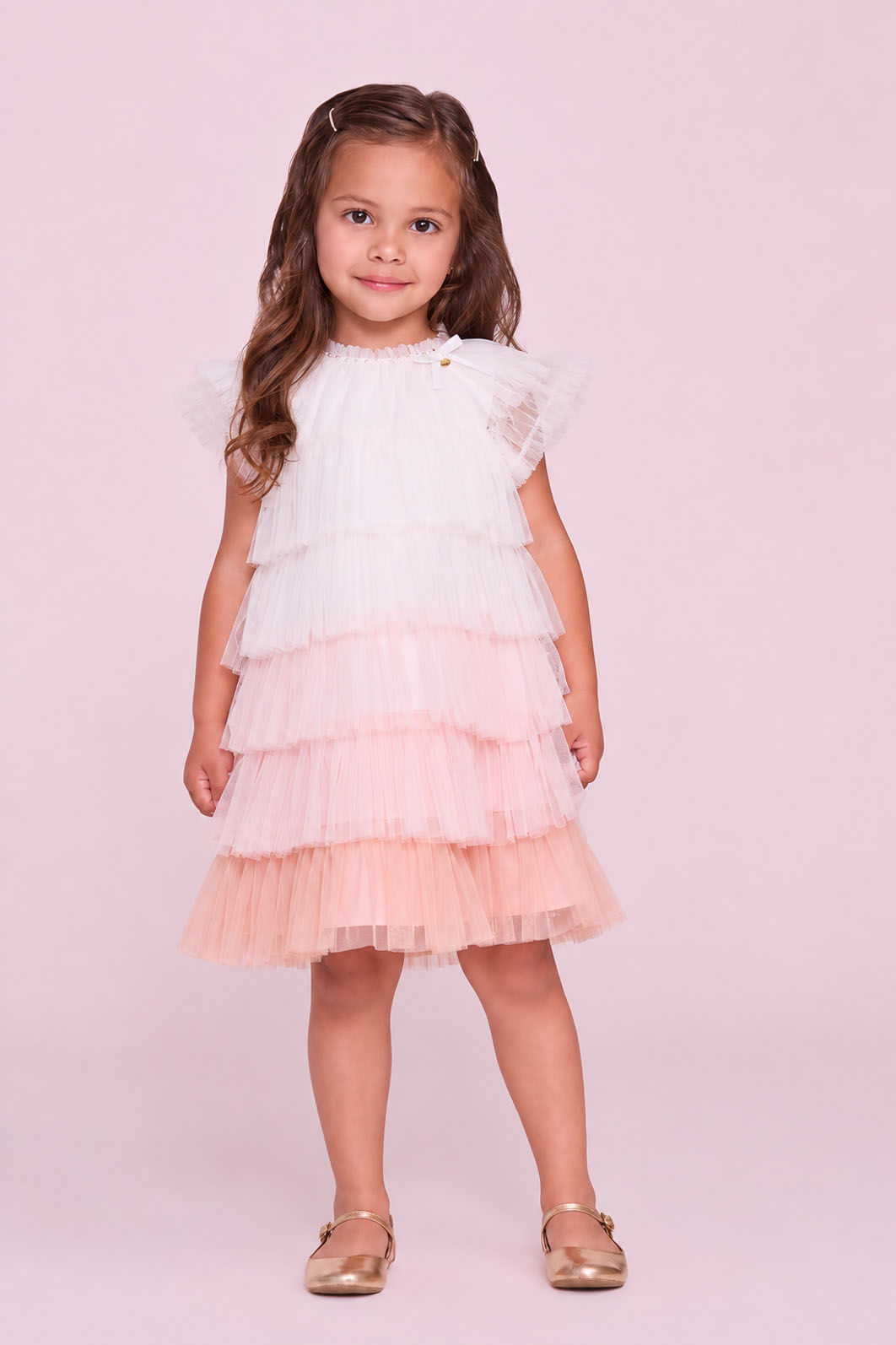 Vestido De Tule Com Pérolas No Decote Vestido De Tule Com Pérolas No Decote