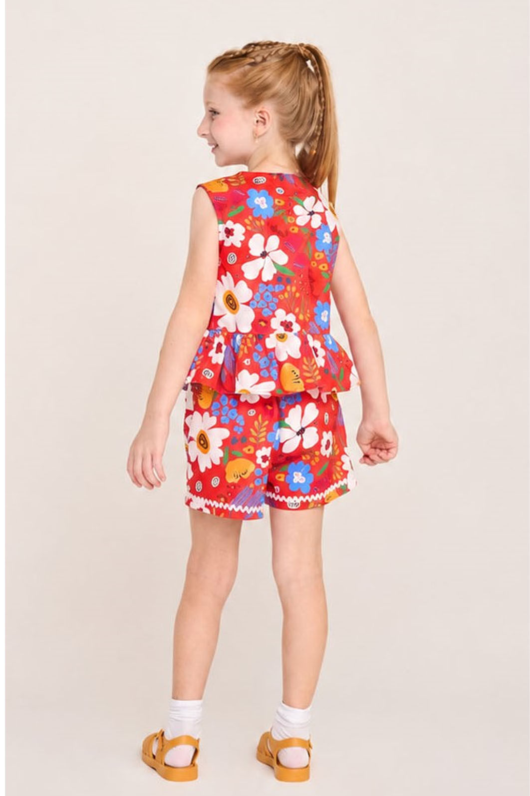 Conjunto blusa e short estampado