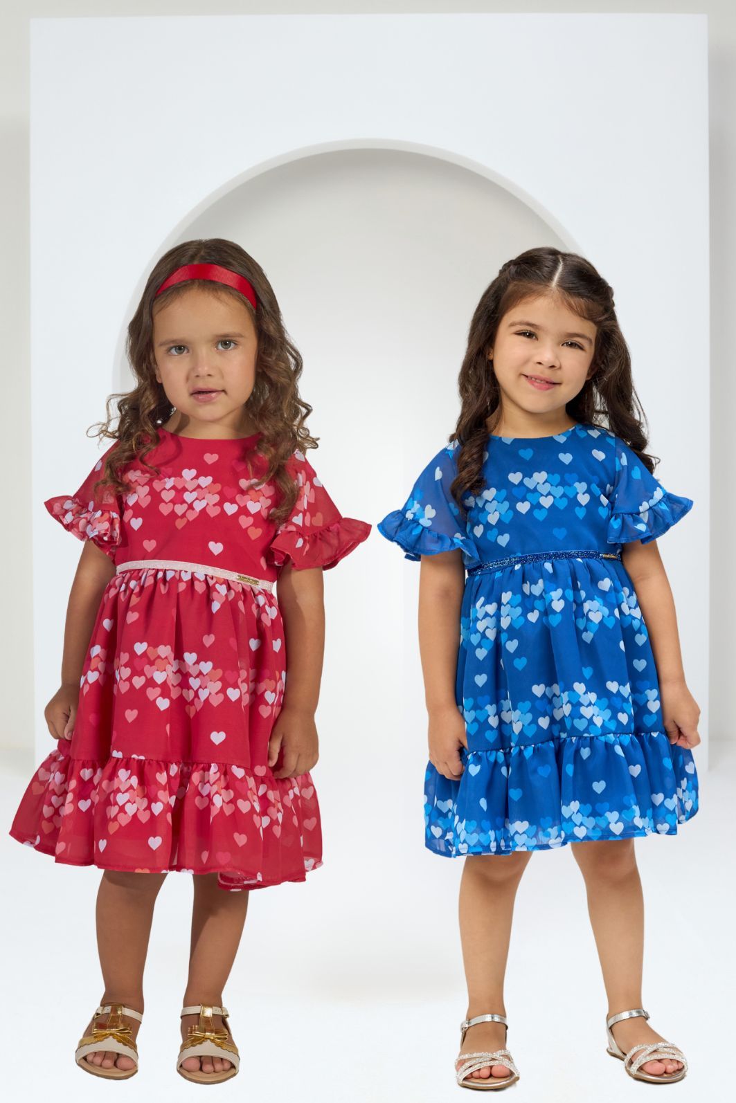 Vestido estampa corações