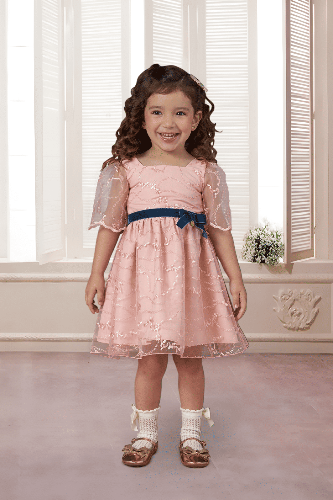 Vestido de tule bordado Vestido de tule bordado