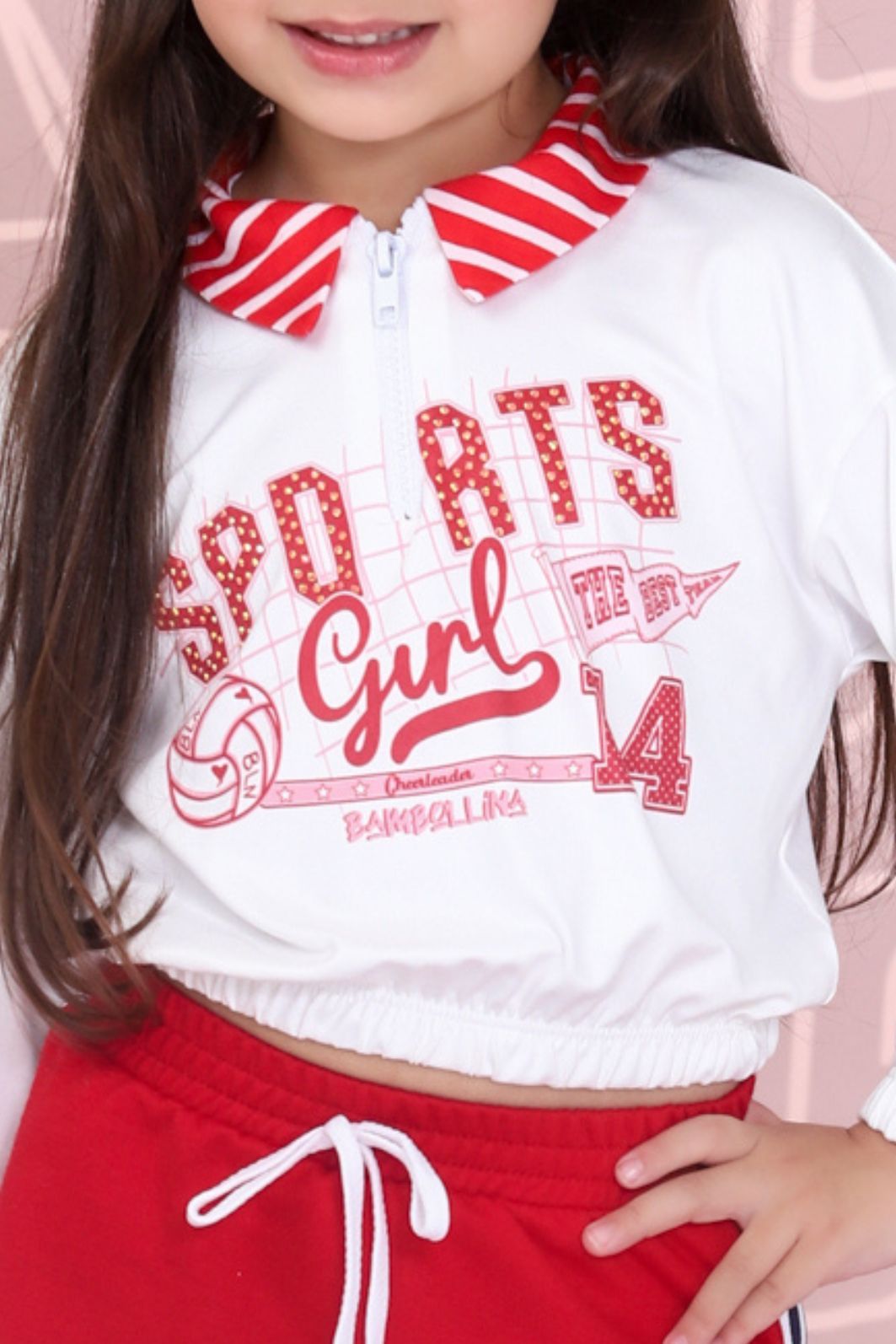 Blusa esportiva com estampa frontal