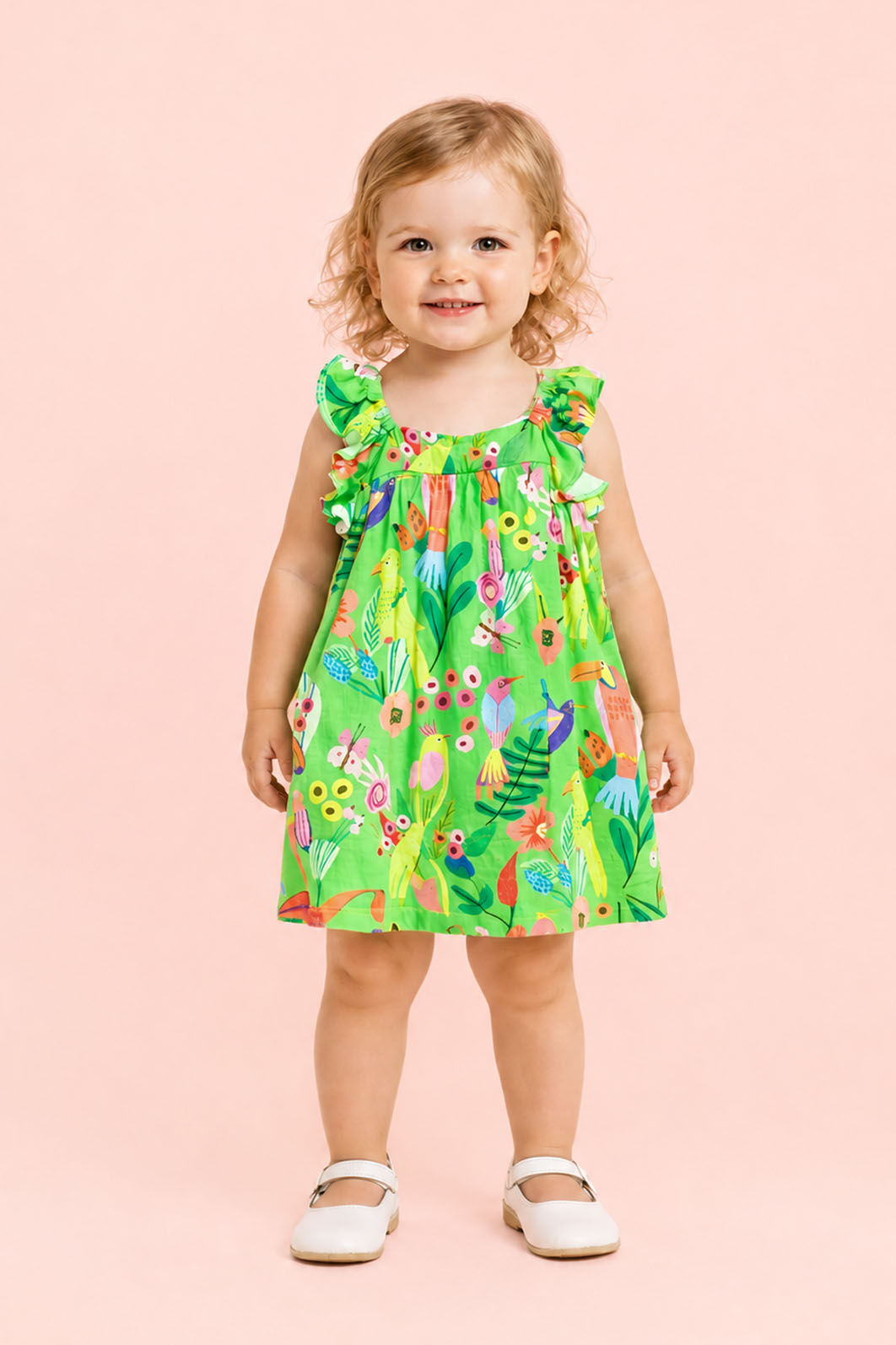 Vestido estampa beija-flores Vestido estampa beija-flores
