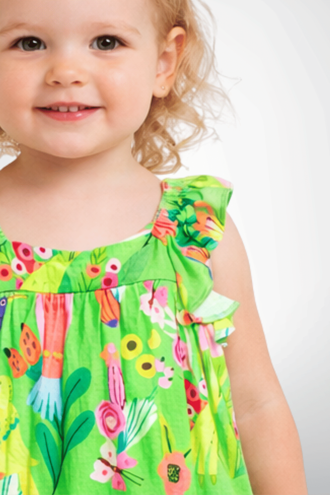 Vestido estampa beija-flores