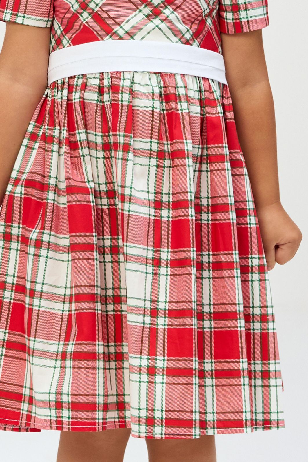 Vestido xadrez com gola Vestido xadrez com gola