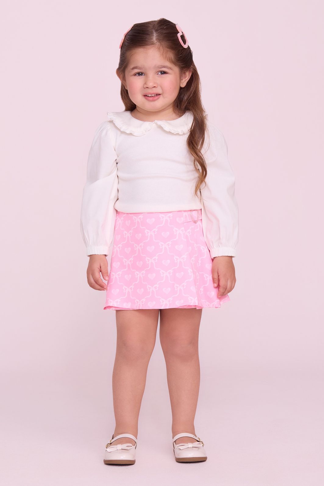 Conjunto Blusa Canelada E Short Saia Estampado Conjunto Blusa Canelada E Short Saia Estampado