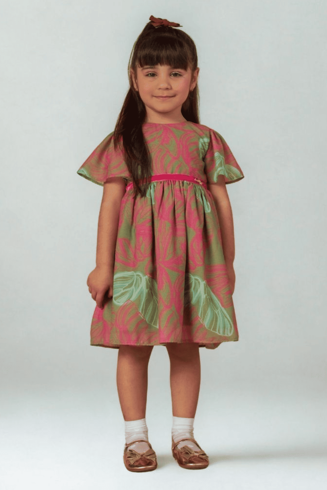 Vestido com estampa de borboletas