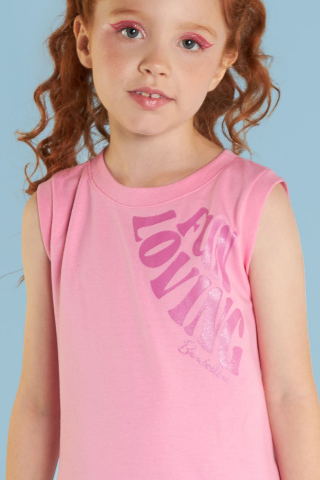 Vestido de moletinho detalhe babado de tule na frente Vestido de moletinho detalhe babado de tule na frente