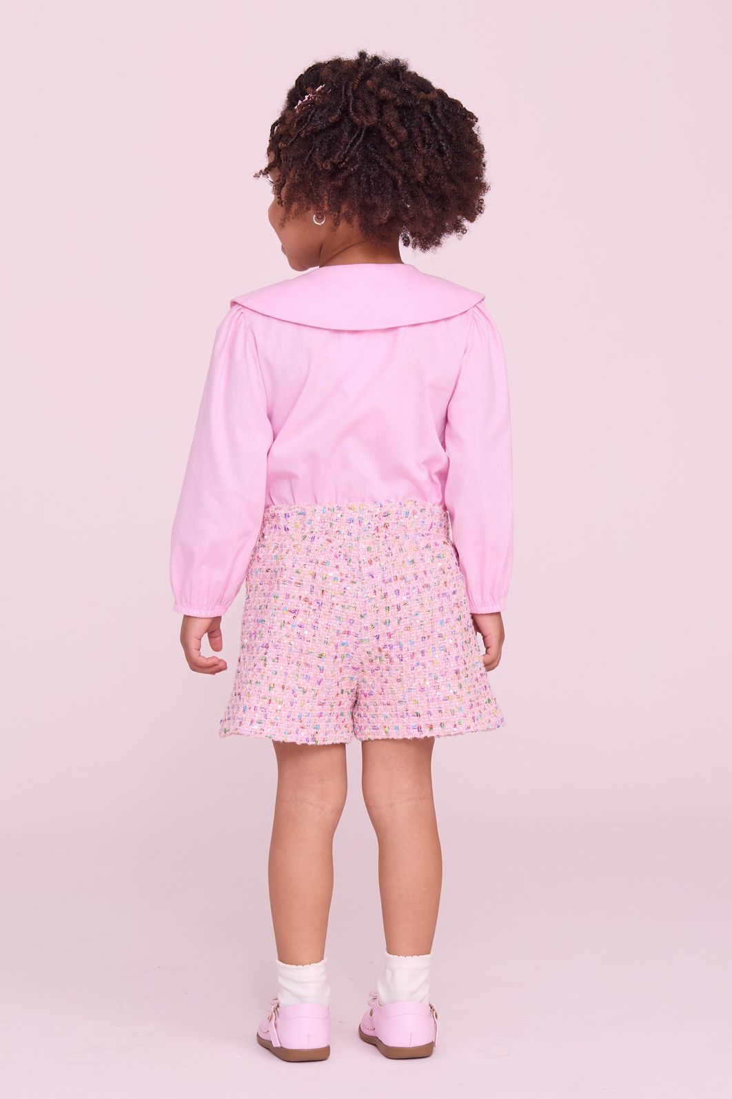 Conjunto Camisa De Tricoline E Short De Tweed Conjunto Camisa De Tricoline E Short De Tweed