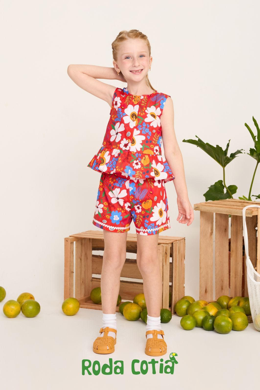 Conjunto blusa e short estampado Conjunto blusa e short estampado