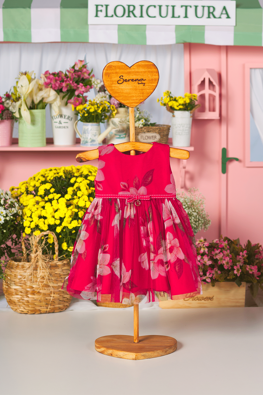 Vestido de tule floral