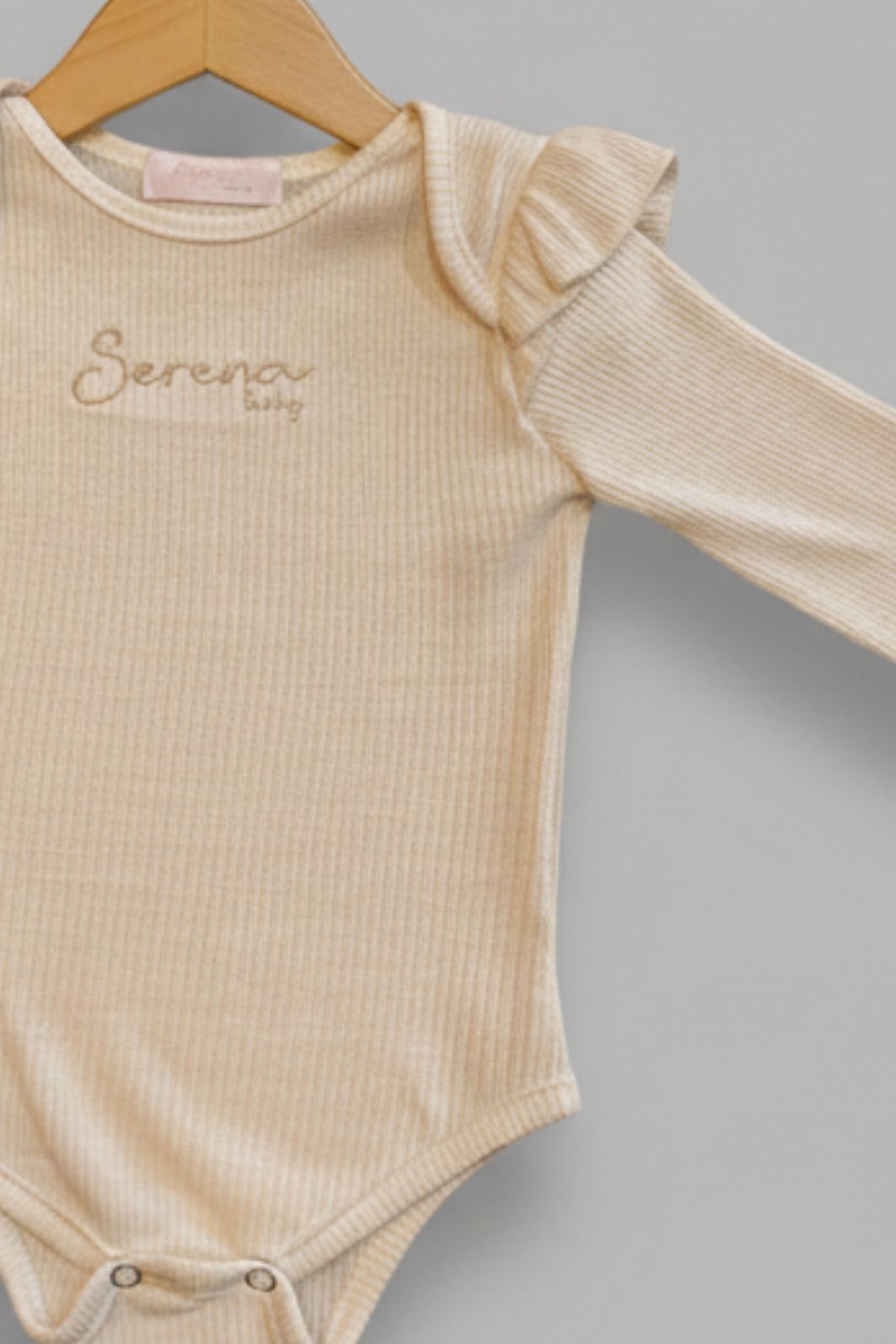 Body de ribana com bordado Body de ribana com bordado