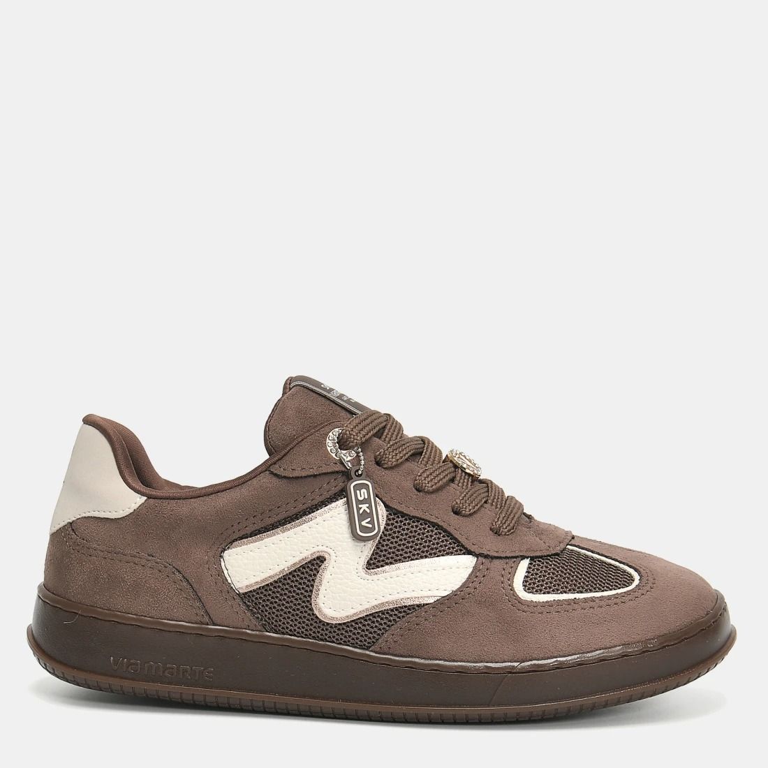 Tênis Via Marte Casual Retrô Feminino Cor Marrom Tênis Via Marte Casual Retrô Feminino Cor Marrom