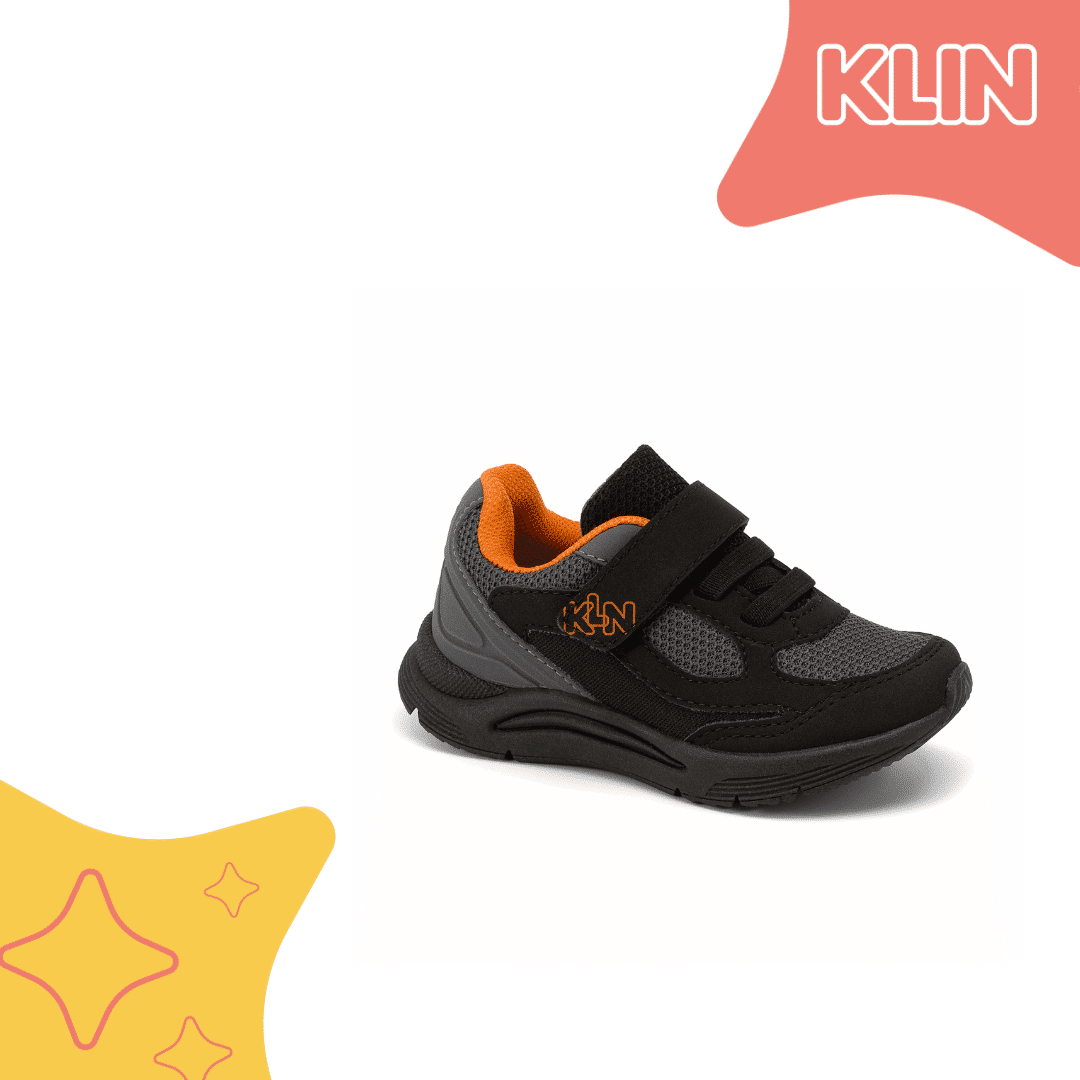 Tênis Klin New Sport Mini Infantil Masculino Cor Preto