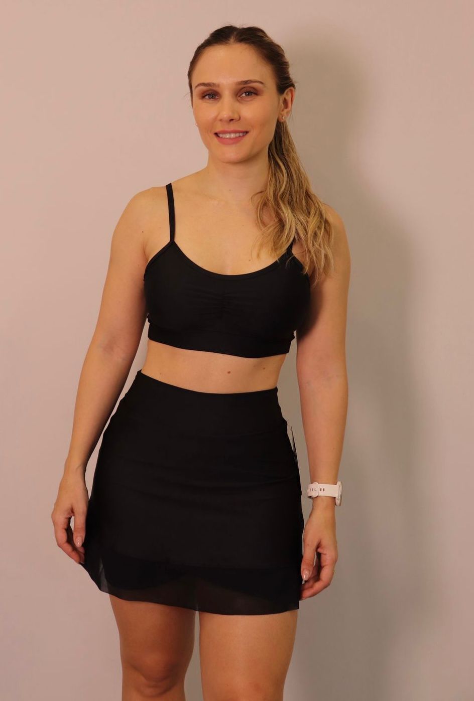 Shorts/Saia Karamoella Feminino Cor Preto Shorts/Saia Karamoella Feminino Cor Preto