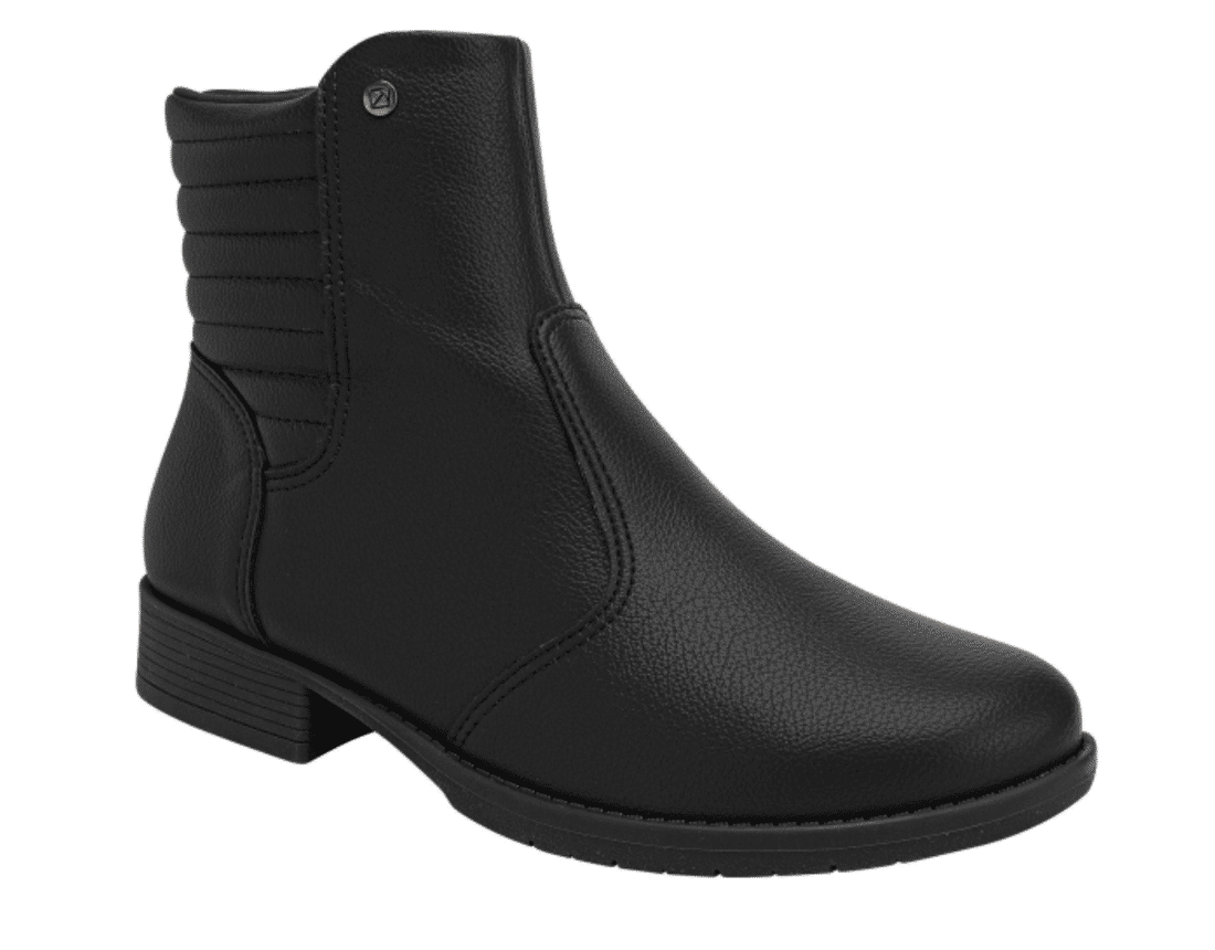 Bota Piccadilly Cano Curto Salto Baixo Feminino Cor Preto Bota Piccadilly Cano Curto Salto Baixo Feminino Cor Preto