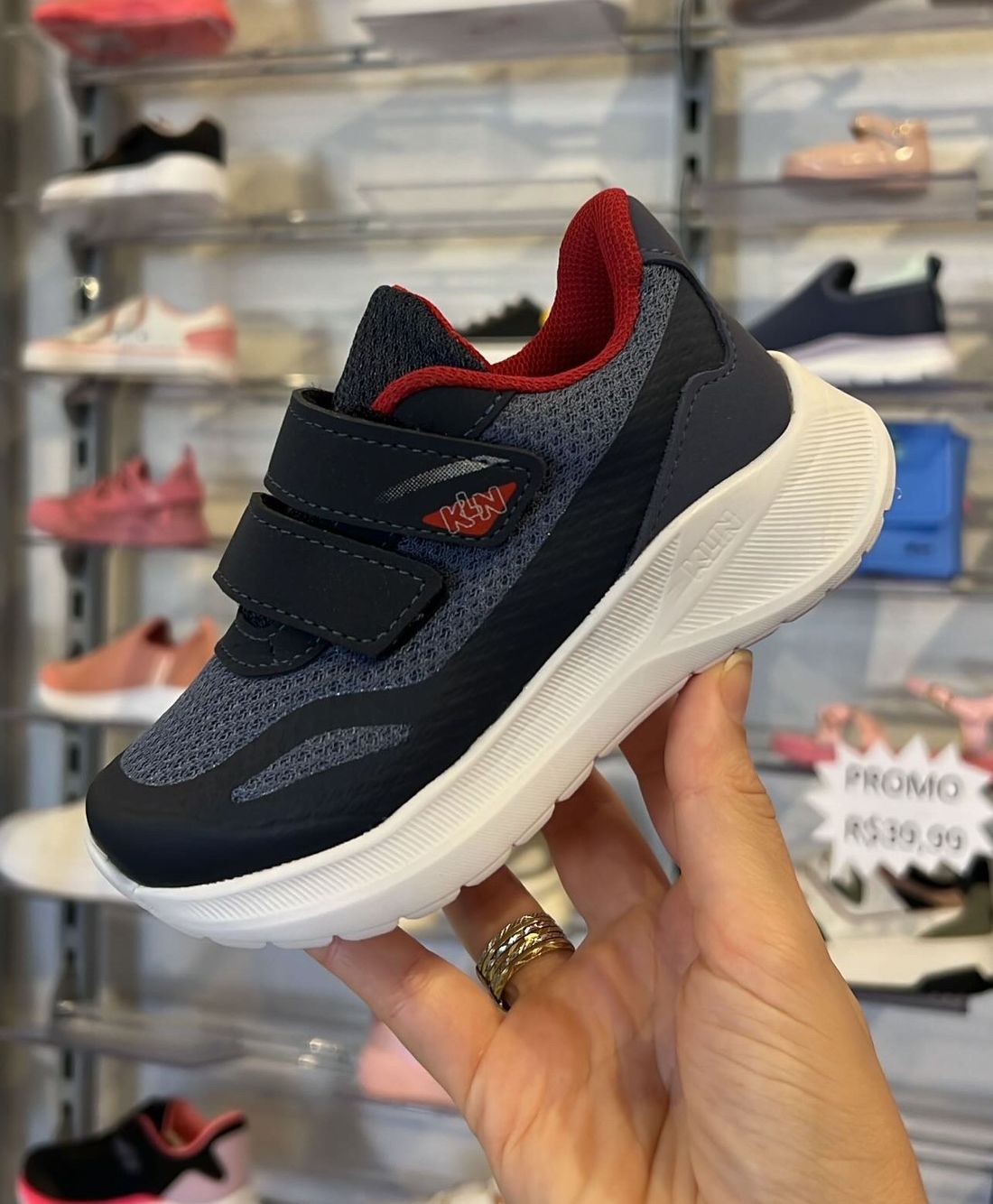 Tênis Klin Freedom Mini Infantil Masculino Cor Azul Marinho