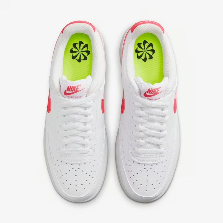 Tênis Nike Court Vision Lo Feminino Cor Branco/Coral Tênis Nike Court Vision Lo Feminino Cor Branco/Coral