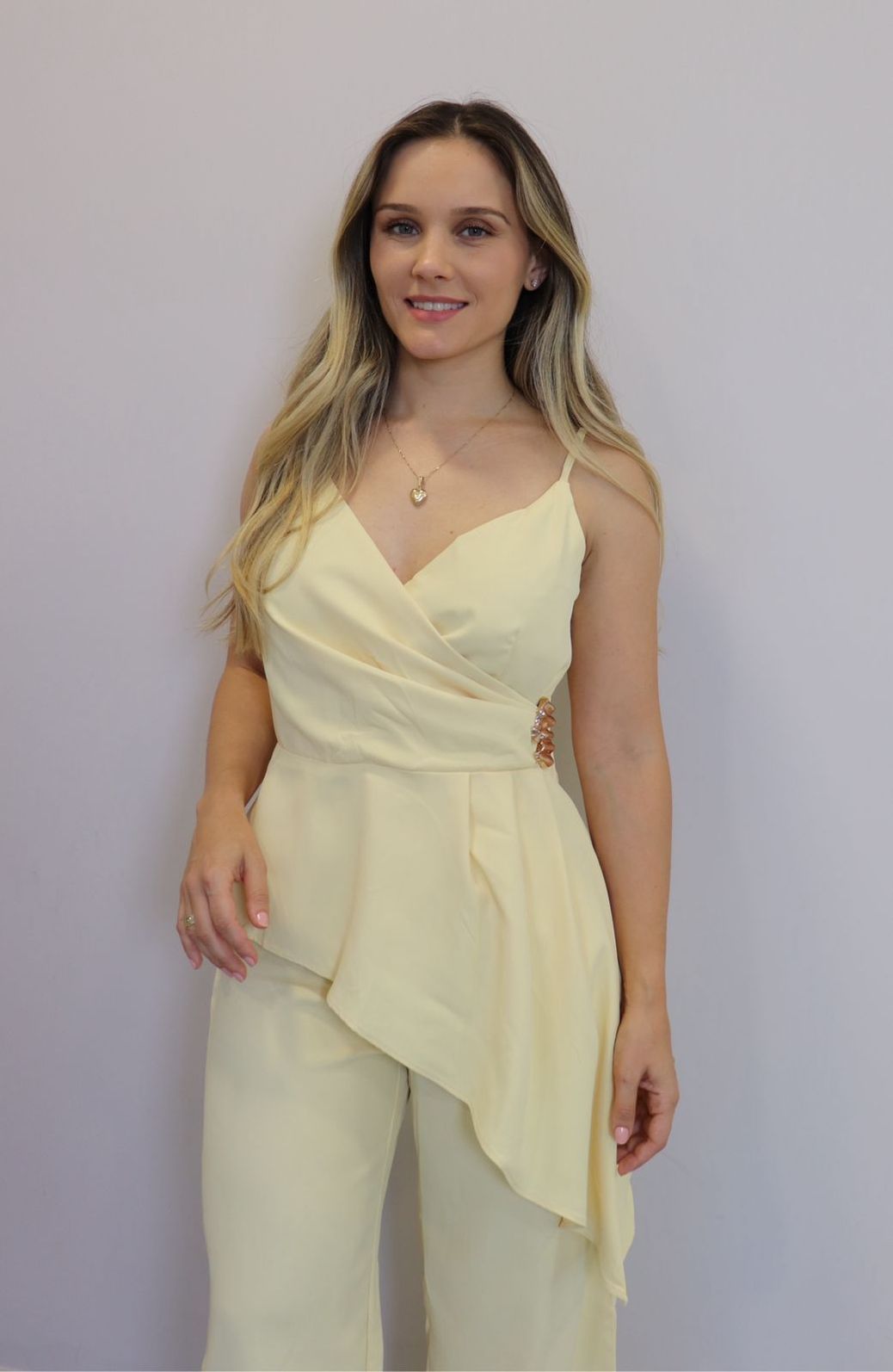 Conjunto Alfaiataria My Crush Feminino Cor Amarelo