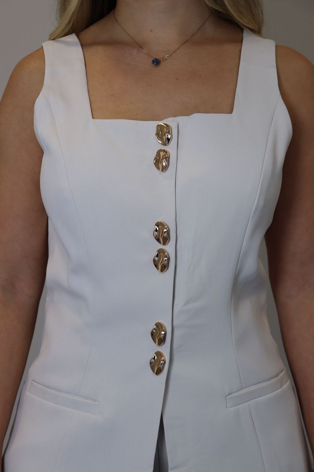 Conjunto Bellina Alfaiataria Feminino Cor Off White Conjunto Bellina Alfaiataria Feminino Cor Off White