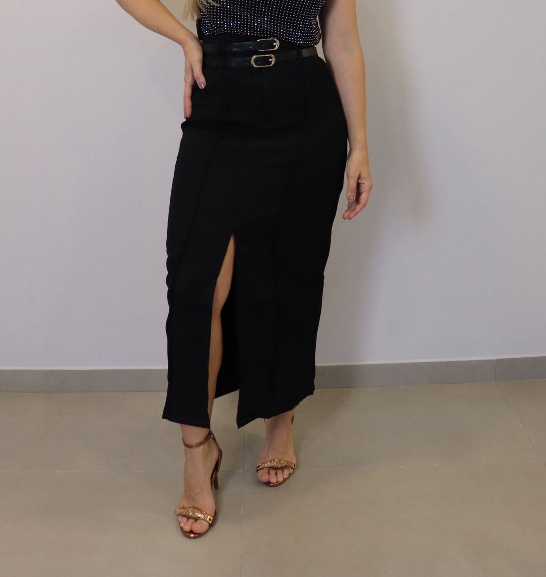 Saia Bellina Feminino Cor Preto