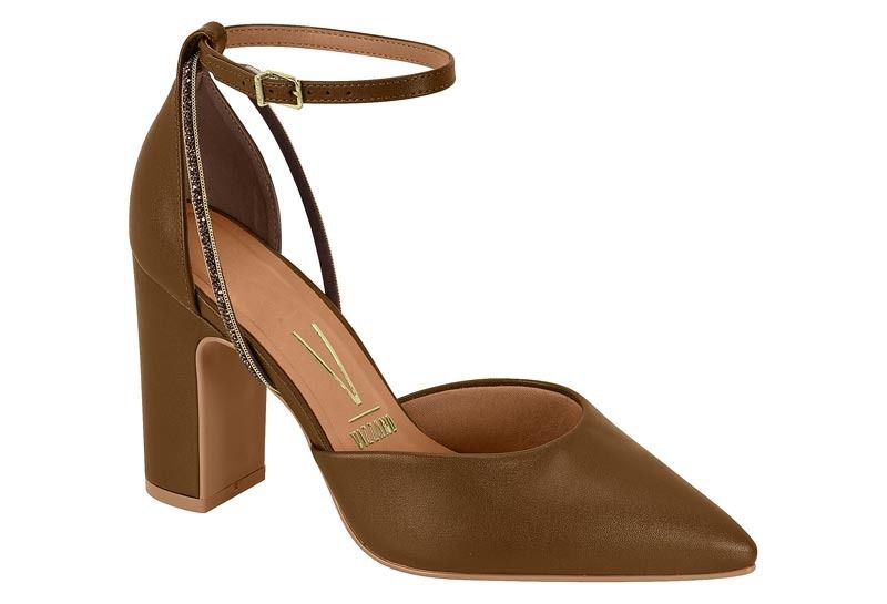 Sapato Vizzano Salto Alto Bico Fino Feminino Cor Capuccino Sapato Vizzano Salto Alto Bico Fino Feminino Cor Capuccino
